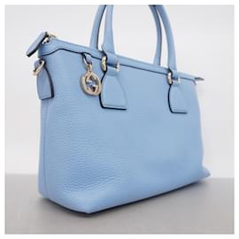 Gucci-Gucci Interlocking G Handbag-Light blue