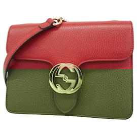 Gucci-Gucci Interlocking G Shoulder Bag-Red