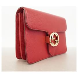 Gucci-Gucci Interlocking G Shoulder Bag-Red