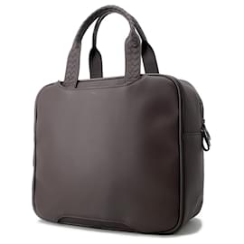 Bottega Veneta-Bottega Veneta Intrecciato Boston Bag-Dark brown