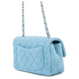Chanel-Chanel Chain Shoulder Bag in Denim-Blue