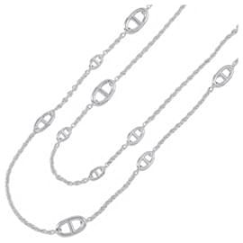 Hermès-Hermes Chaine d'Ancre Farandole Necklace-Silvery