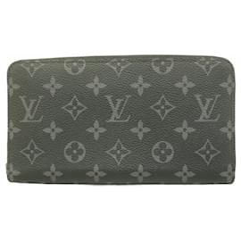 Louis Vuitton-Louis Vuitton Monogram Eclipse Zippy Organizer Long Wallet-Black