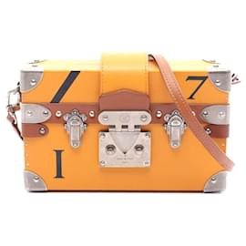 Louis Vuitton-Louis Vuitton Leather Petite Malle Crossbody Bag-Orange