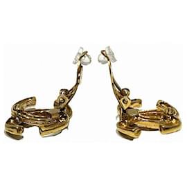 Chanel-Chanel Coco Mark Earrings-Golden,Metallic