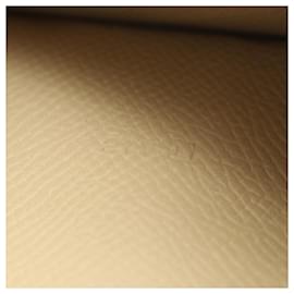 Hermès-Hermes Bearn Souffle Bifold Wallet Beige-Brown,Beige