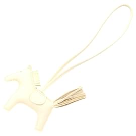Hermès-Hermes Rodeo PM Charm Accessory-White