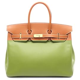 Hermès-Hermes Birkin 35 Handbag Brown-Brown
