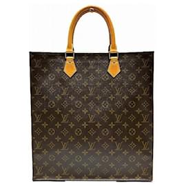 Louis Vuitton-Louis Vuitton Sac Plat Monogram Tote Bag-Brown