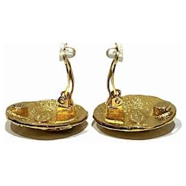 Chanel-Chanel Lion Earrings-Golden,Metallic