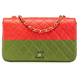 Chanel-Chanel Matelasse 23 Coco Mark Full Flap Lambskin Shoulder Bag-Red
