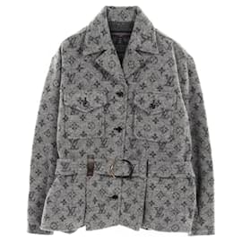 Louis Vuitton-Louis Vuitton Monogram Wool Lama Outerwear-Brown,Grey