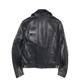 Moncler-Moncler GENIUS 7 FRAGMENT HIROSHI FUJIWARA × Lewis Leathers DWAYNE CYCLONE Horse Leather Jacket-Black