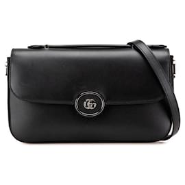 Gucci-Gucci PETITE GG Leather 2way Bag-Black