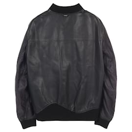 Louis Vuitton-Louis Vuitton Monogram Leather Nylon Blouson-Black
