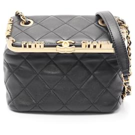 Chanel-Chanel Matelasse Lambskin Shoulder Bag-Black
