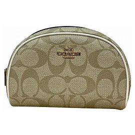 Pochette in PVC pelle firmata Coach Beige