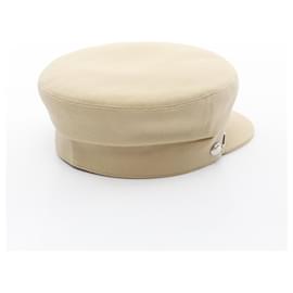 Hermès-Hermes Giulietta Seashell Cotton Cap-Beige