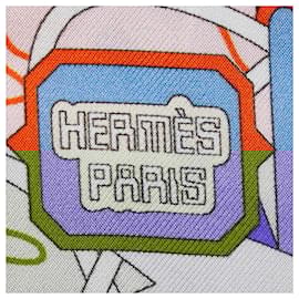 Hermès-Hermes Silk ODYSSEY Twilly Scarf-Pink,Other