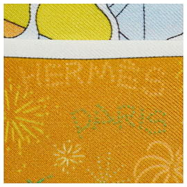 Hermès-Hermes Silk Factory Suite Scarf-White,Multiple colors