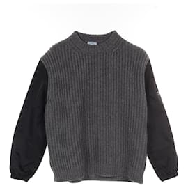 Prada-Prada Re-Nylon Wool Cashmere Nylon Knitwear-Black,Grey