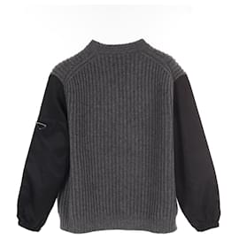 Prada-Prada Re-Nylon Wool Cashmere Nylon Knitwear-Black,Grey