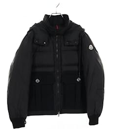 Moncler-Moncler VITOUX Wool Polyamide Down Jacket-Black