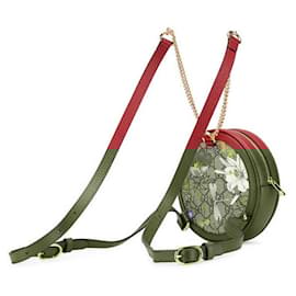 Gucci-Gucci Ophidia Flora GG Supreme Backpack-Red,Multiple colors,Beige