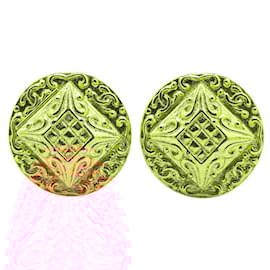 Chanel-Chanel Gold Plated Vintage Earrings-Golden