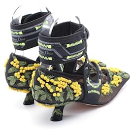Dior-Dior Christian Dior × Roger Vivier 62-22 Fabric Cotton Pumps-Black,Green,Yellow