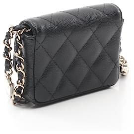 Chanel-Chanel Mini Mini Matelasse Caviar Skin Shoulder Bag-Black
