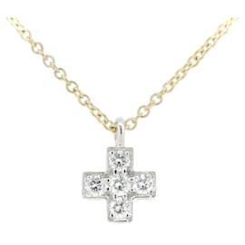 Tiffany & Co-Tiffany Cruciform Au750 Pt950 Necklace-Golden