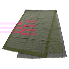 Hermès-Hermes H Logo Silk Cashmere Stole-Other,Grey