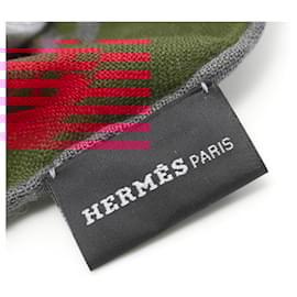 Hermès-Hermes H Logo Silk Cashmere Stole-Other,Grey