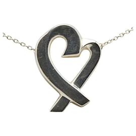 Tiffany & Co-Tiffany Loving Heart SV925 Necklace-Silvery