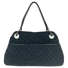 Gucci-Gucci GG Canvas 121023 2way Shoulder Bag-Black