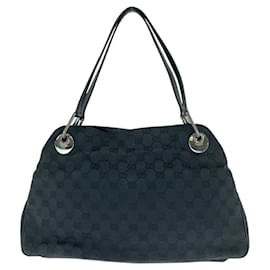 Gucci-Gucci GG Canvas 121023 2way Shoulder Bag-Black