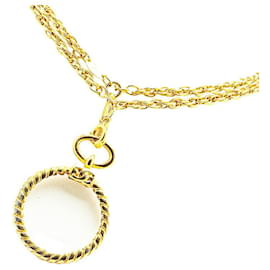 Chanel-Chanel Coco Mark Loupe Necklace-Golden