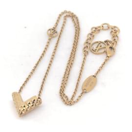 Louis Vuitton-Louis Vuitton V Essential Necklace-Golden