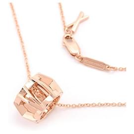Tiffany & Co-Tiffany 18K Pink Gold Atlas X Open Necklace-Golden