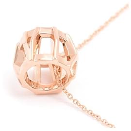 Tiffany & Co-Tiffany 18K Pink Gold Atlas X Open Necklace-Golden