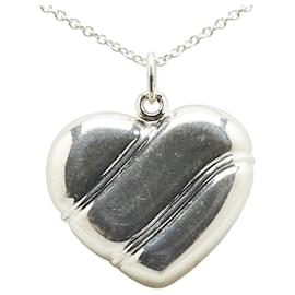 Tiffany & Co-Tiffany & Co. Heart Motif SV925 Pendant Necklace-Silvery