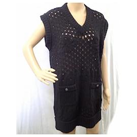 Chanel-Chanel Wool Cashmere Knit Dress P34476K01024-Black