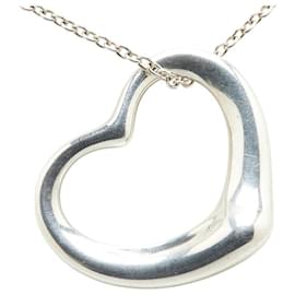 Tiffany & Co-Tiffany & Co. Open Heart SV925 Necklace-Silvery