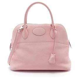Hermès-Hermes Bolide 31 Taurillon Clemence Handbag-Pink