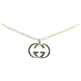 Gucci-Gucci SV925 Interlocking G Necklace-Silvery