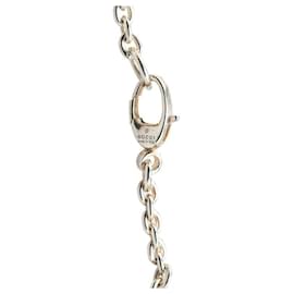 Gucci-Gucci SV925 Interlocking G Necklace-Silvery
