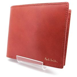 Paul Smith Leather Bifold Wallet Red