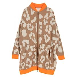 Hermès-Hermes JUNGLE LOVE Silk Polyester Outerwear-Beige,Orange