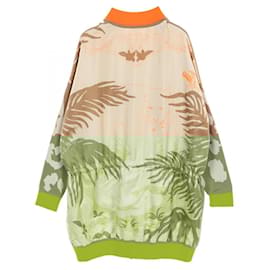 Hermès-Hermes JUNGLE LOVE Silk Polyester Outerwear-Beige,Orange